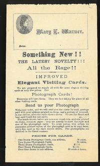 Leaflet Promoting Improved Elegant Visiting Cards - Photograph Cards! c1870