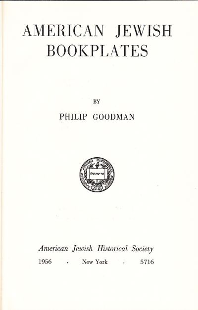 American Jewish Bookplates.
