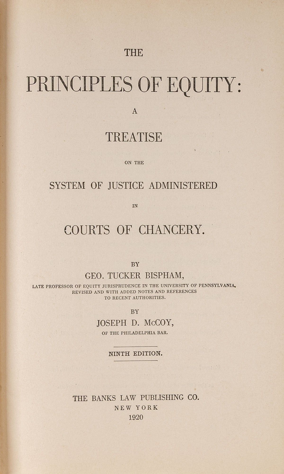 The Principles of Equity: A Treatise on the System