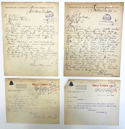 Collection of 6 Letters Between the Cincinnati, Hamilton, &amp; Dayton Railway Co. and Mills Lumber Co. Regarding Work on the Decatur, IL Freight House dated August 1904 to April 1905