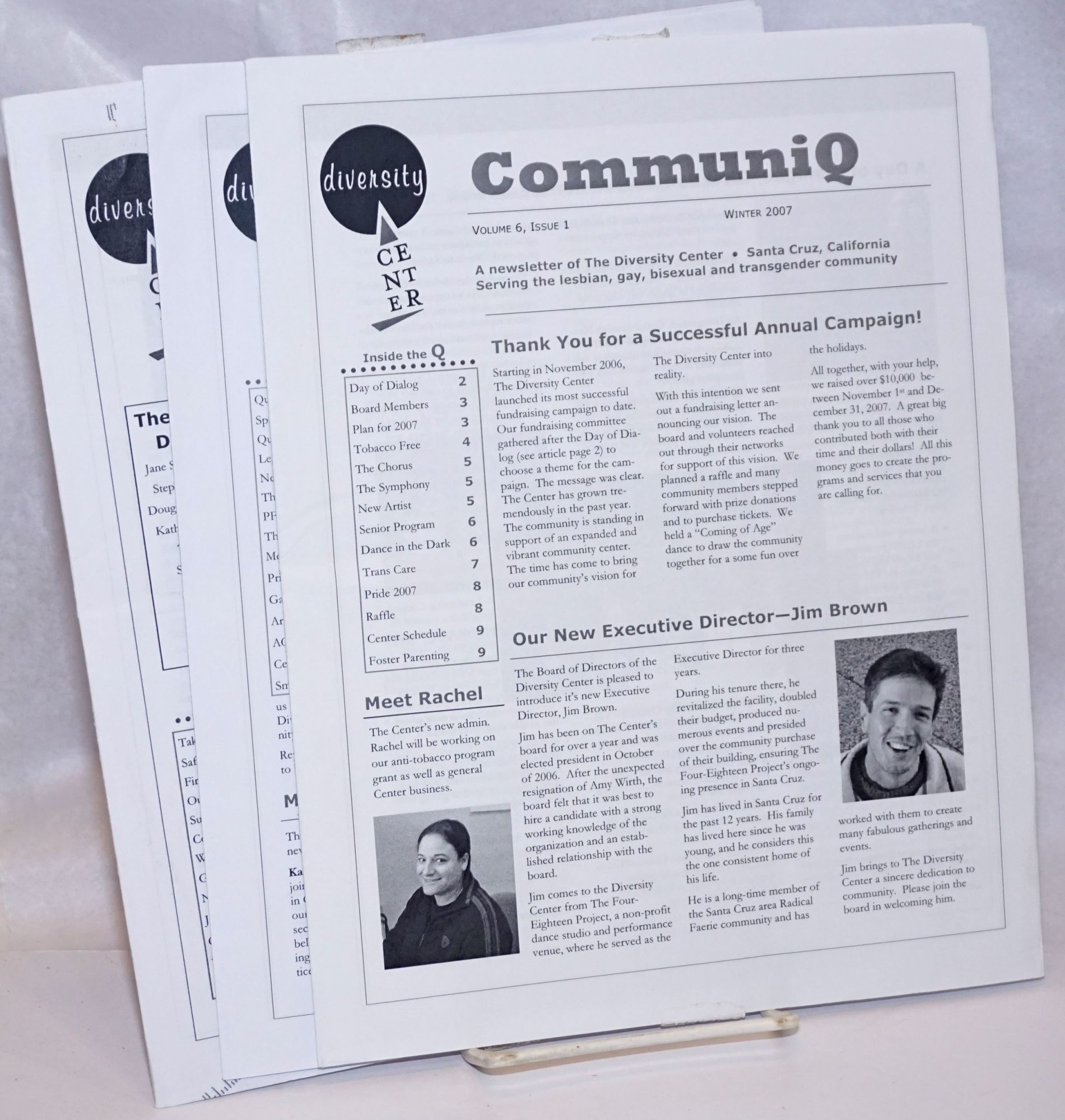 CommuniQ: a newsletter of The Diversity Center; vo