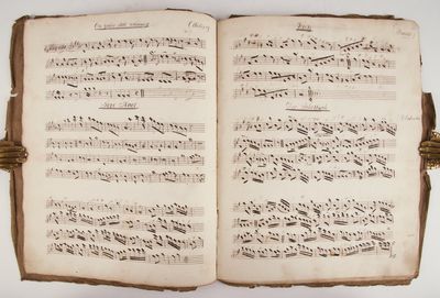 Operatic selections and dance tunes for one and two melody instruments [?violins]. [Copyist manuscript]
