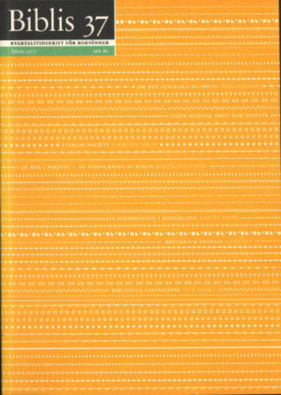 TIDSKRIFTEN BIBLIS 37. Våren 2007.