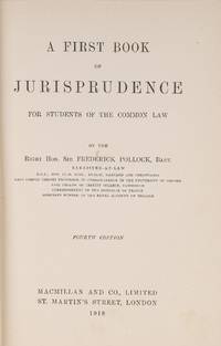 A First Book of Jurisprudence For Students of the Common Law, 4th ed