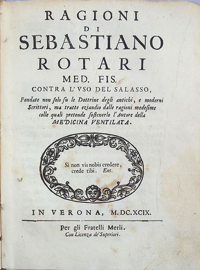 Ragioni . . . contra l'uso del salasso