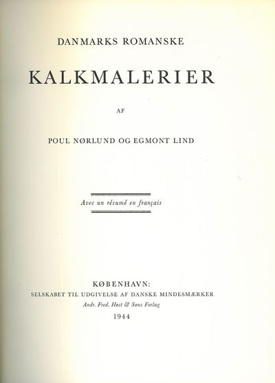 Danmarks romanske kalkmalerier. Avec un résumé en…