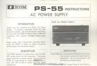 PS-55 AC Power Supply Instructions by ICOM | No Binding. 8vo. 328
