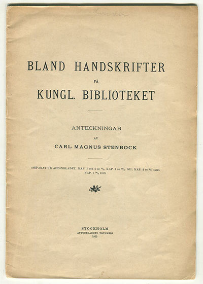 Bland handskrifter på Kungl. biblioteket.…