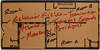 Notes on the Development of a Show (Sonnabend, New York; January 15-29, 1972) / Notes Toward Performing a Gallery Space (Signed with Announcement Card)