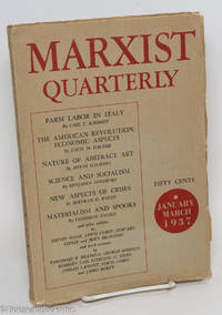 cover of Marxist Quarterly, vol. 1, no. 1 (January-March 1937)