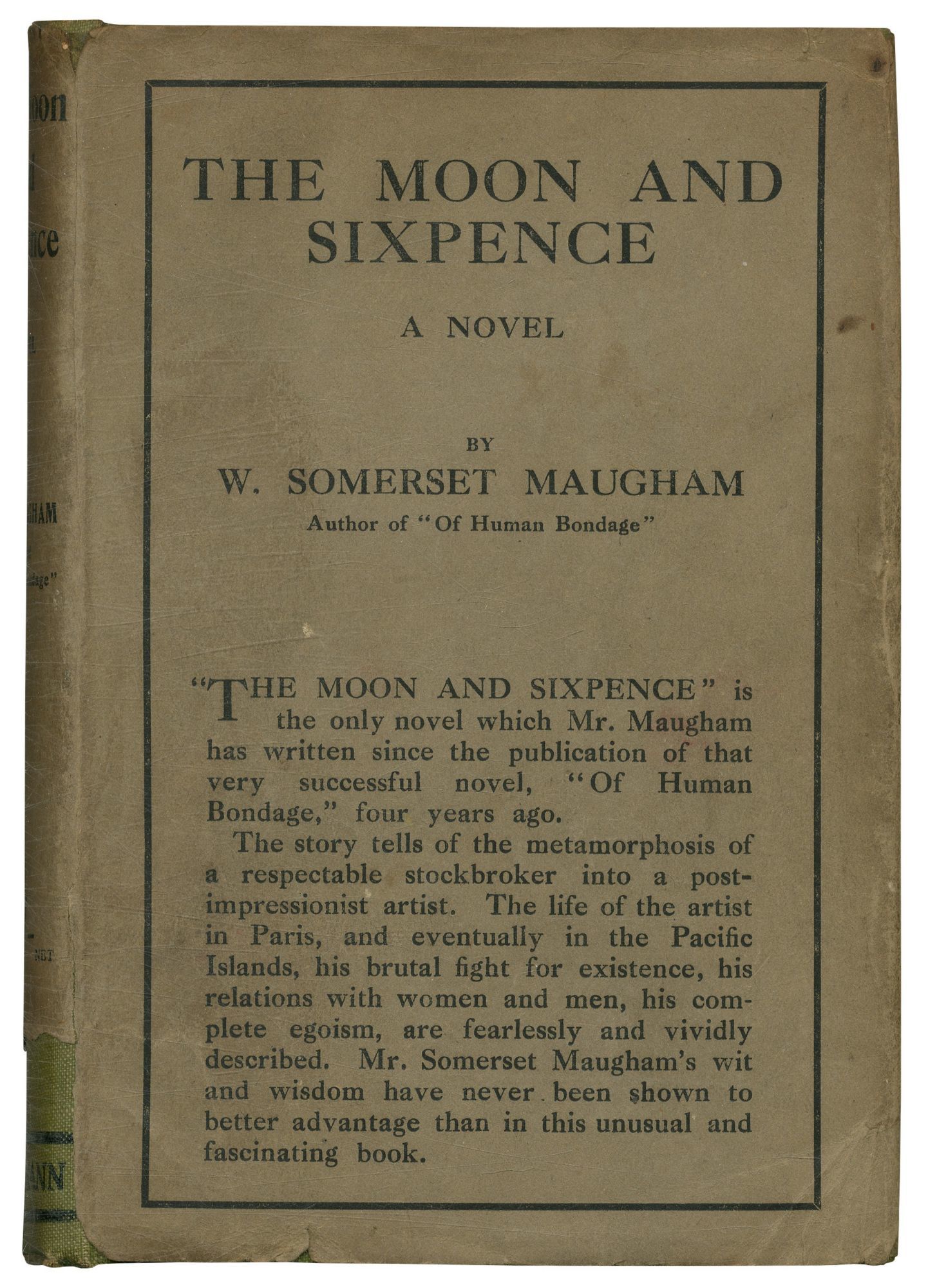 The Moon and Sixpence by W. Somerset MAUGHAM First Edition 1919