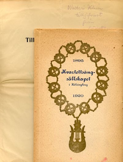 Minnesskrift vid Kvartettsångsällskapets i…