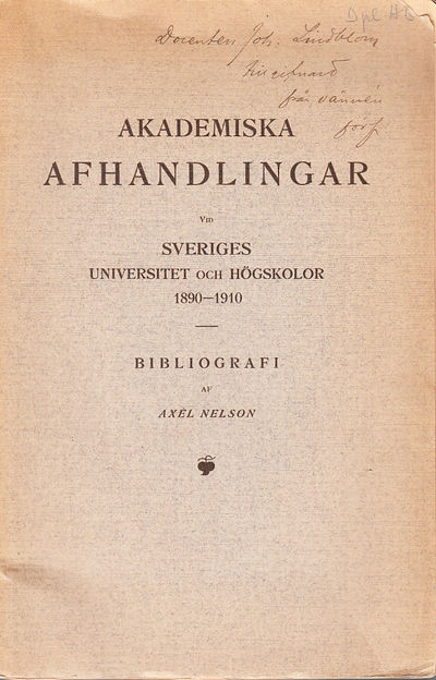 Akademiska afhandlingar vid Sveriges universitet…