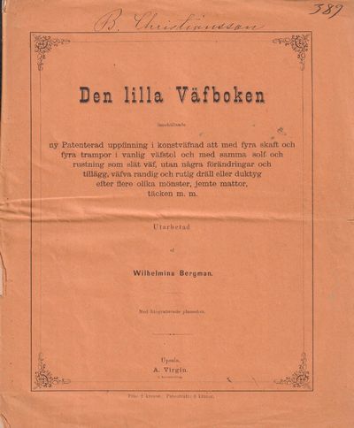 Den lilla väfboken innehållande ny patenterad…