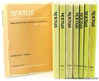 Textus. Annual of the Hebrew University Bible Project (8 volumes) by Rabin, C. (ed.)