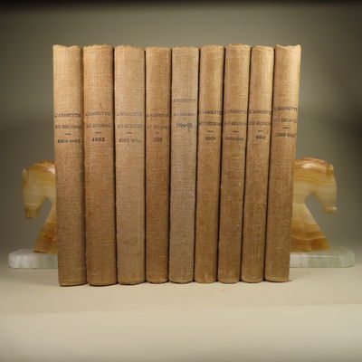 Beautifully signature-bound in publisher's raw tan linen; front board & spine decoratively lettered;...