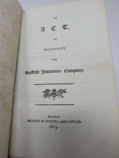 Act to Incorporate the Suffolk Insurance Company
