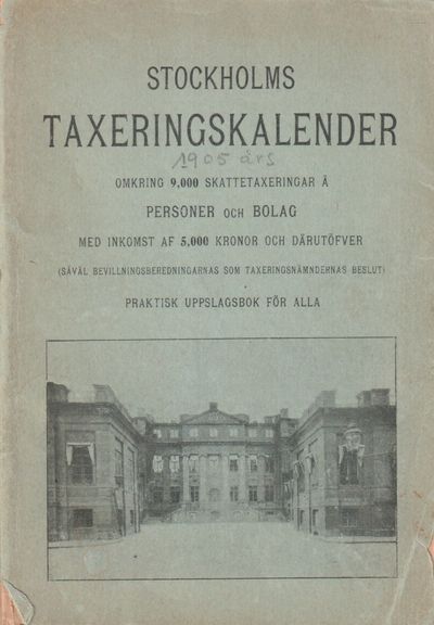 Stockholms taxeringskalender [1905]. Omkring…
