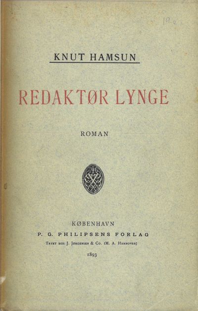 Redaktør Lynge. Roman. (photo 2)