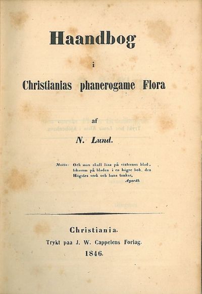 Haandbog i Christianias phanerogame Flora.