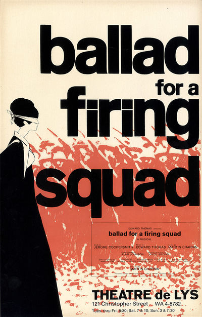 BALLAD FOR A FIRING SQUAD [1968] Theatre window card poster