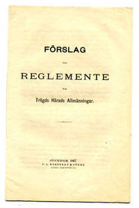 Förslag till reglemente för Trögds härads…