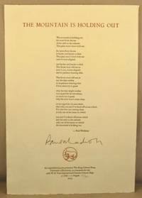 cover of The Mountain Is Holding Out. BROADSIDE (11 by 15.5 inches).