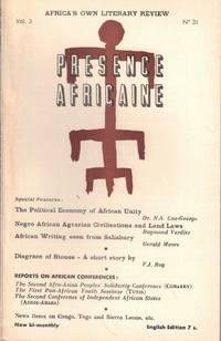 Presence Africaine Volume Three, Number 31