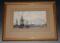 'The arrival of the Royal Yacht off Gravesend, March 7th, 1863' Lithograph, coloured