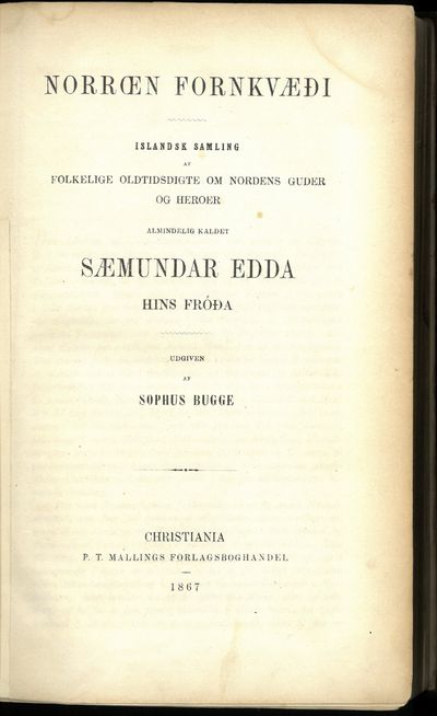 Norroen fornkvæði. Islandsk samling af folkelige…