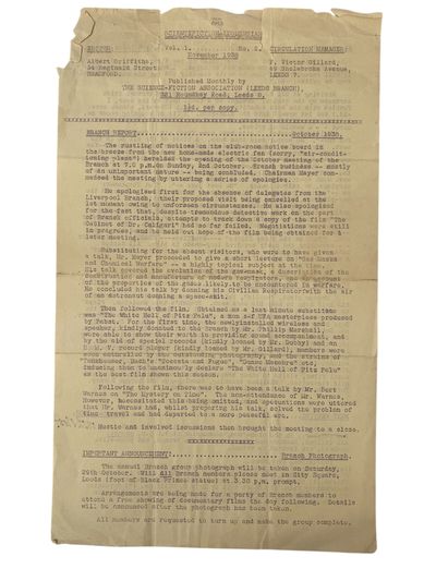  Early sci-fi zine from Leeds, UK, 1938. The Scientifictionaleodensian, Vol. 1, No. 2 (November 1938...
