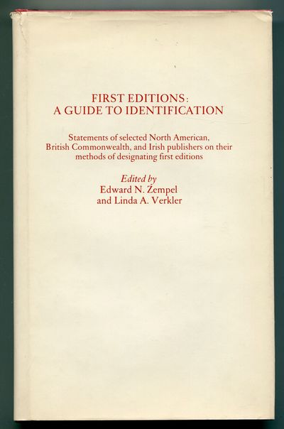 First Editions: A Guide to Identification