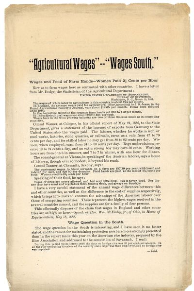 n.p.: n.p., 1890. First edition. Broadsheet. Edgewear, a few minor tears, else a very good copy.. 2 ...