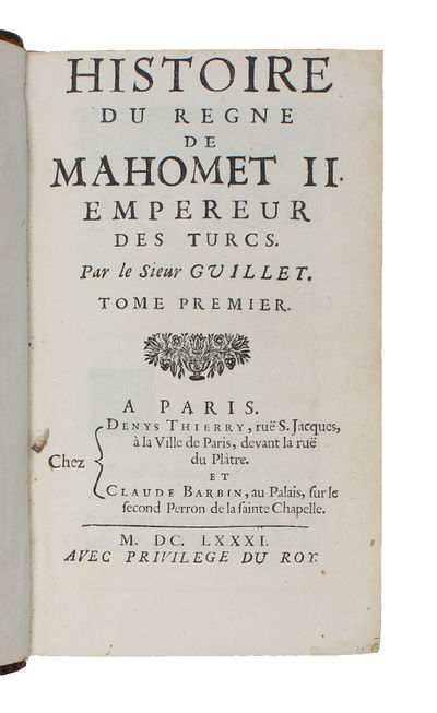 Histoire du regne de Mahomet. II Empereur de Turcs. 2 vols. (photo 2)