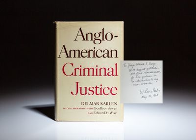 Anglo-American Criminal Justice; In Collaboration With Geoffrey Sawer and Edward M. Wise