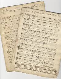 Feria Quinta in Cena Domini; Feria Sexta in Parasceve; Sabbata Sancto. [Musical manuscript parts for tenor and bass]