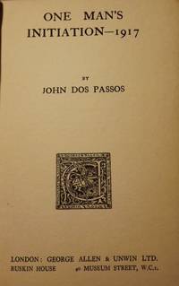 cover of ONE MAN'S INITIATION
