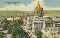 Pennsylvania State Capitol, Harrisburg , Pa - unused linen Postcard