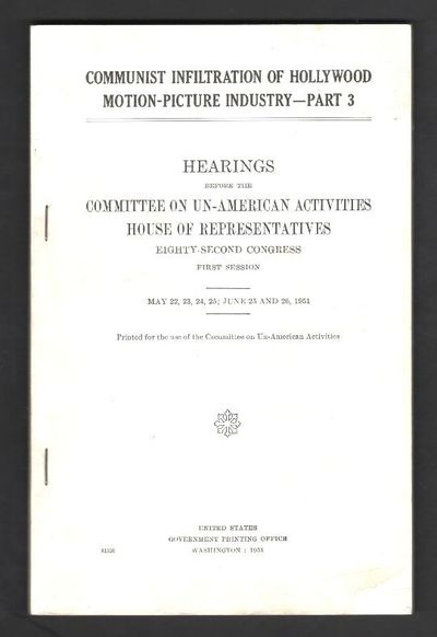 Washington DC: United States Government Printing Office. Near Fine. 1951. First Edition. Printed wra...