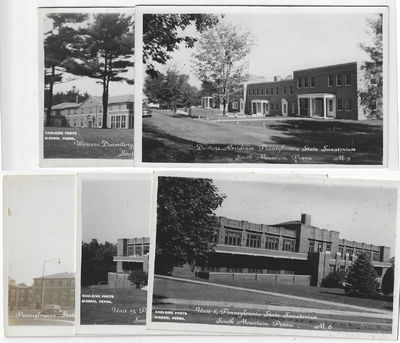 Circa 1945 - Five real photograph postcards showing the facilities of the Pennsylvania State Sanatorium at South Mountain