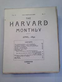 image of THE HARVARD MONTHLY VOLUME X NUMBER 2 APRIL 1890.