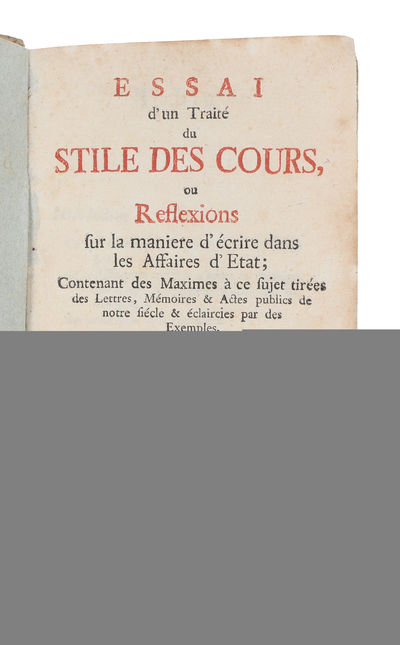Essai d'un traite du stile des cours, ou,…