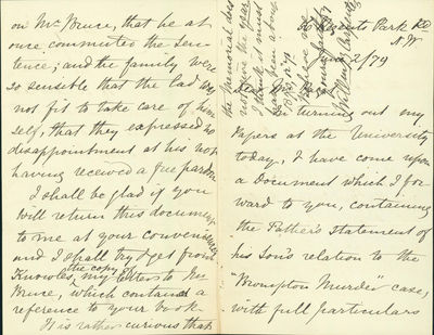 Autograph letter signed to Mr. [John] Paget