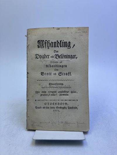 Afhandling, om dygder och belöningar, följande på…