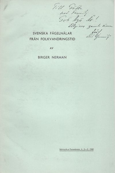 Svenska fågelnålar från folkvandringstid.…