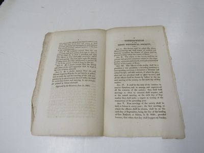 Incorporation and Constitution of the Essex Society