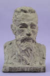 Bust of Rontgen by Doris Appel. In Green synthetic marble type material. About 10 inches high. Photo available