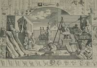 image of 1860 Engraved Print Analysis of Beauty Plate #1 by William Horgarth