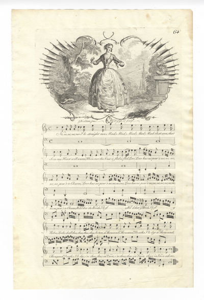 No, no, no, no, no I'le straigt run Mad. Plate 64 from George Bickham's The Musical Entertainer