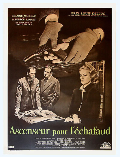 ELEVATOR TO THE GALLOWS [ASCENSEUR POUR L'ÉCHAFAUD] [1958] French grande affiche poster